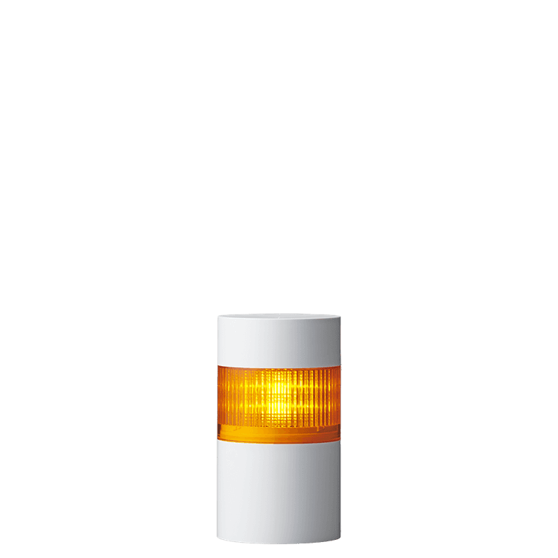 Patlite LR10-102WJBW-Y 1-tier Amber LED, 100mm Washdown Safe Signal Tower with Buzzer for Direct Mount with Cable Patlite LR10-102WJBW-Y 1-tier Amber LED, 100mm Washdown Safe Signal Tower with Buzzer for Direct Mount with Cable