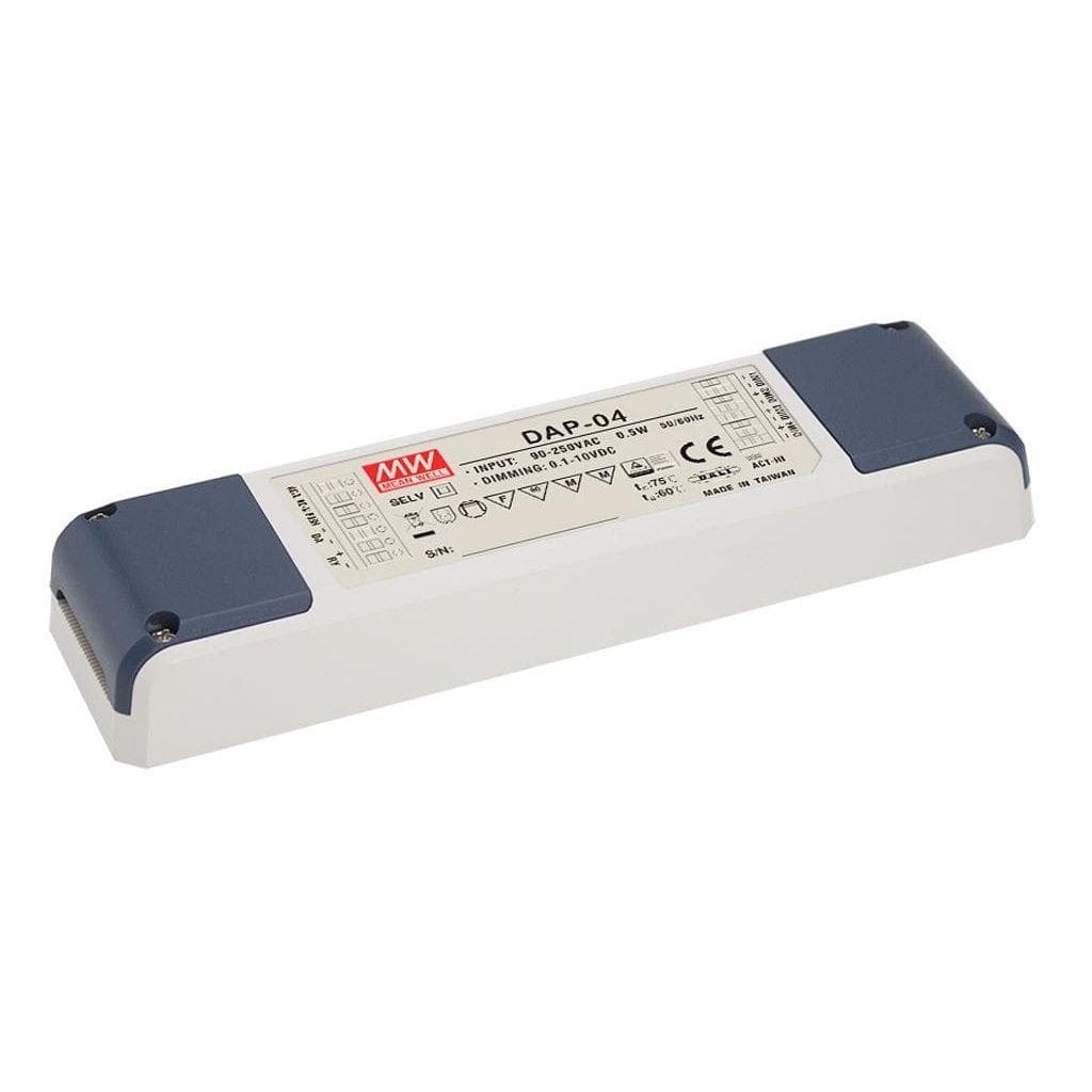 MEAN WELL DAP-04 DALI signal to PWM signal Converter; Push DIM or DALI input with ACT-HI function MEAN WELL DAP-04 DALI signal to PWM signal Converter; Push DIM or DALI input with ACT-HI function