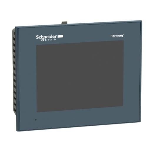 Schneider Electric HMIGTO2310 Schneider Electric HMIGTO2310 is an HMI / Display unit designed for operator dialogue with a touchscreen interface and Programmable Terminal (PT) capabilities. It supports up to 32 groups of 64 recipes, totaling a maximum of 1024 ingredients, and includes recipe curves, a log alarm log, and a built-in real-time clock. For connectivity, it features a USB mini-B port, a USB type A port, two RJ45 ports, and a 9-pin D-Sub connector. The HMIGTO2310 communicates via Modbus, Modbus TCP/IP, Uni-TE, RS-232C, RS-485, and Ethernet TCP/IP protocols. It requires a 24Vdc power supply and is designed for flush mounting. The operating ambient air temperature range is 0 to +55°C, and it offers a degree of protection rated at IP65, IP67, and NEMA 4X. The unit has a connection capacity for a 4GB SD card for expansion and comes with 96MB of application memory. The display is a 5.7" QVGA TFT with 65K colors and LED backlight, featuring a pixel count of 320x240. It can be stored in temperatures ranging from -20 to +60°C. The operating system is Magelis, and the electrical durability of the backlight is rated for 50,000 hours. Schneider Electric HMIGTO2310 Schneider Electric HMIGTO2310 is an HMI / Display unit designed for operator dialogue with a touchscreen interface and Programmable Terminal (PT) capabilities. It supports up to 32 groups of 64 recipes, totaling a maximum of 1024 ingredients, and includes recipe curves, a log alarm log, and a built-in real-time clock. For connectivity, it features a USB mini-B port, a USB type A port, two RJ45 ports, and a 9-pin D-Sub connector. The HMIGTO2310 communicates via Modbus, Modbus TCP/IP, Uni-TE, RS-232C, RS-485, and Ethernet TCP/IP protocols. It requires a 24Vdc power supply and is designed for flush mounting. The operating ambient air temperature range is 0 to +55°C, and it offers a degree of protection rated at IP65, IP67, and NEMA 4X. The unit has a connection capacity for a 4GB SD card for expansion and comes with 96MB of application memory. The display is a 5.7" QVGA TFT with 65K colors and LED backlight, featuring a pixel count of 320x240. It can be stored in temperatures ranging from -20 to +60°C. The operating system is Magelis, and the electrical durability of the backlight is rated for 50,000 hours.