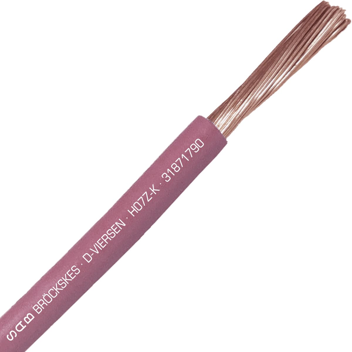 SAB 31871790 H07Z-K (CE) - 4 AWG halogen-free hook-up wire, Pink SAB 31871790 H07Z-K (CE) - 4 AWG halogen-free hook-up wire, Pink