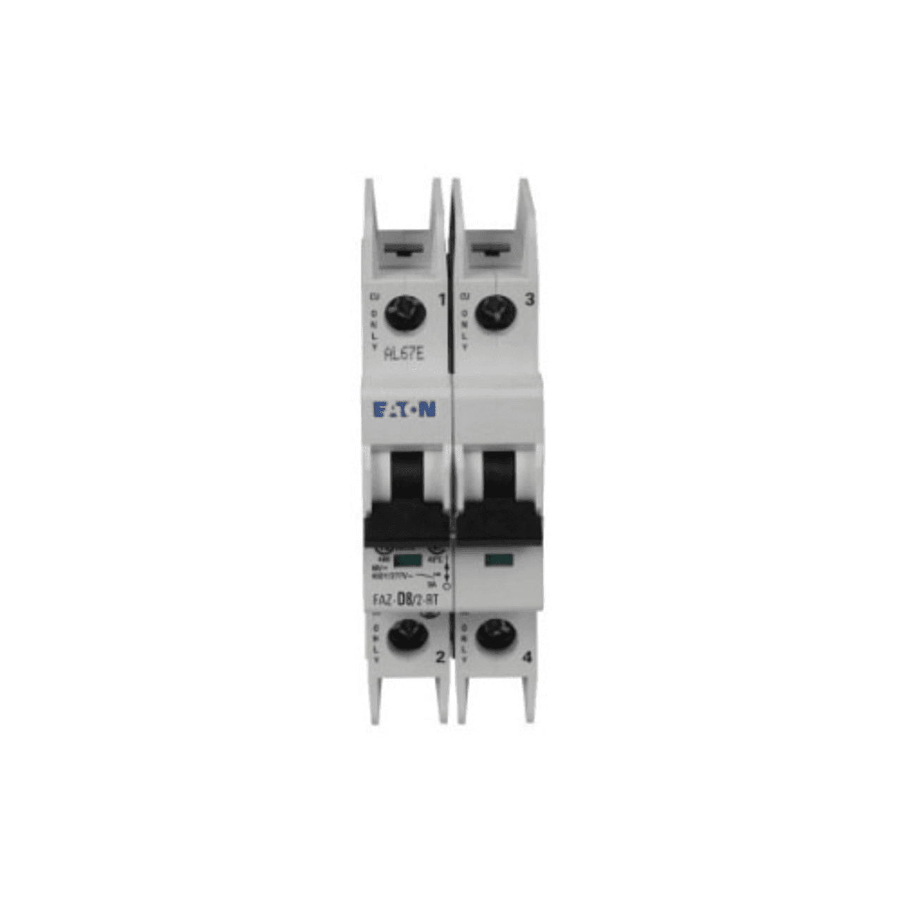 Eaton FAZ-D7/2-NA 277/480 VAC, 96 VDC, 7 A, 10 kA, 10 to 20 x Rated Current, 2-Pole, Screw Terminal, DIN Rail Mount, Current Limiting, Thermal Magnetic Eaton FAZ-D7/2-NA 277/480 VAC, 96 VDC, 7 A, 10 kA, 10 to 20 x Rated Current, 2-Pole, Screw Terminal, DIN Rail Mount, Current Limiting, Thermal Magnetic