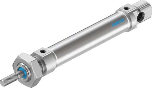 Festo 19230 standards-based cylinder DSNU-16-50-PPV-A Based on DIN ISO 6432, for proximity sensing. Various mounting options, with or without additional mounting components. With adjustable end-position cushioning. Stroke: 50 mm, Piston diameter: 16 mm, Piston rod th Festo 19230 standards-based cylinder DSNU-16-50-PPV-A Based on DIN ISO 6432, for proximity sensing. Various mounting options, with or without additional mounting components. With adjustable end-position cushioning. Stroke: 50 mm, Piston diameter: 16 mm, Piston rod th