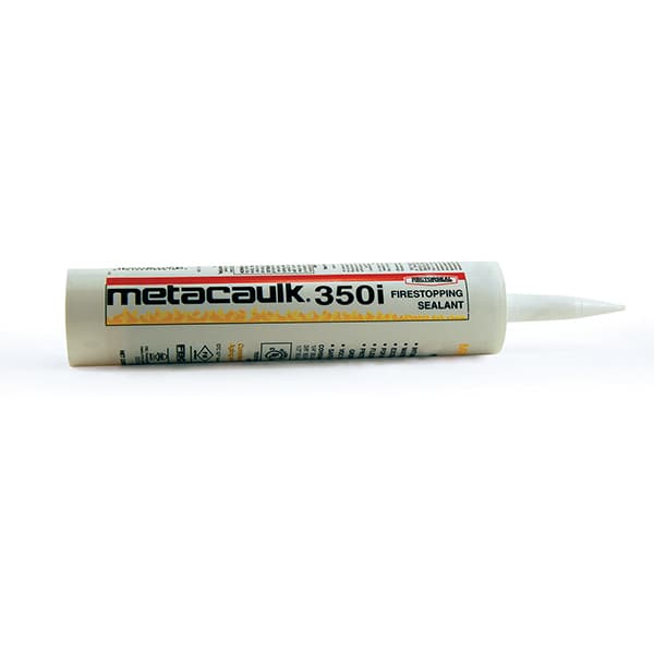NSI Industries 66616 Metacaulk® 350i is a one component, general purpose fire rated sealant and smoke seal for construction joints and through-penetrations. Intumescent, water-based, non-sag caulking grade sealant that is easy to apply as well as to retrofit. It cures to an e NSI Industries 66616 Metacaulk® 350i is a one component, general purpose fire rated sealant and smoke seal for construction joints and through-penetrations. Intumescent, water-based, non-sag caulking grade sealant that is easy to apply as well as to retrofit. It cures to an e