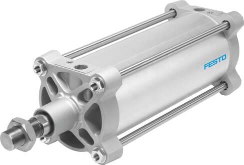 Festo 2029472 standards-based cylinder DSBG-160-400-PPVA-N3 Stroke: 400 mm, Piston diameter: 160 mm, Piston rod thread: M36x2, Cushioning: PPV: Pneumatic cushioning adjustable at both ends, Assembly position: Any Festo 2029472 standards-based cylinder DSBG-160-400-PPVA-N3 Stroke: 400 mm, Piston diameter: 160 mm, Piston rod thread: M36x2, Cushioning: PPV: Pneumatic cushioning adjustable at both ends, Assembly position: Any