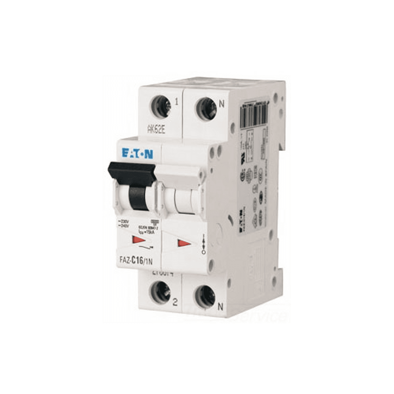 Eaton FAZ-C32/1N Eaton FAZ supplementary protector,UL 1077 Industrial miniature circuit breaker - supplementary protector,Medium levels of inrush current are expected,32 A,15 kAIC,Single-pole,240 V,5-10X /n,50-60 Hz,Standard terminals,C Curve Eaton FAZ-C32/1N Eaton FAZ supplementary protector,UL 1077 Industrial miniature circuit breaker - supplementary protector,Medium levels of inrush current are expected,32 A,15 kAIC,Single-pole,240 V,5-10X /n,50-60 Hz,Standard terminals,C Curve