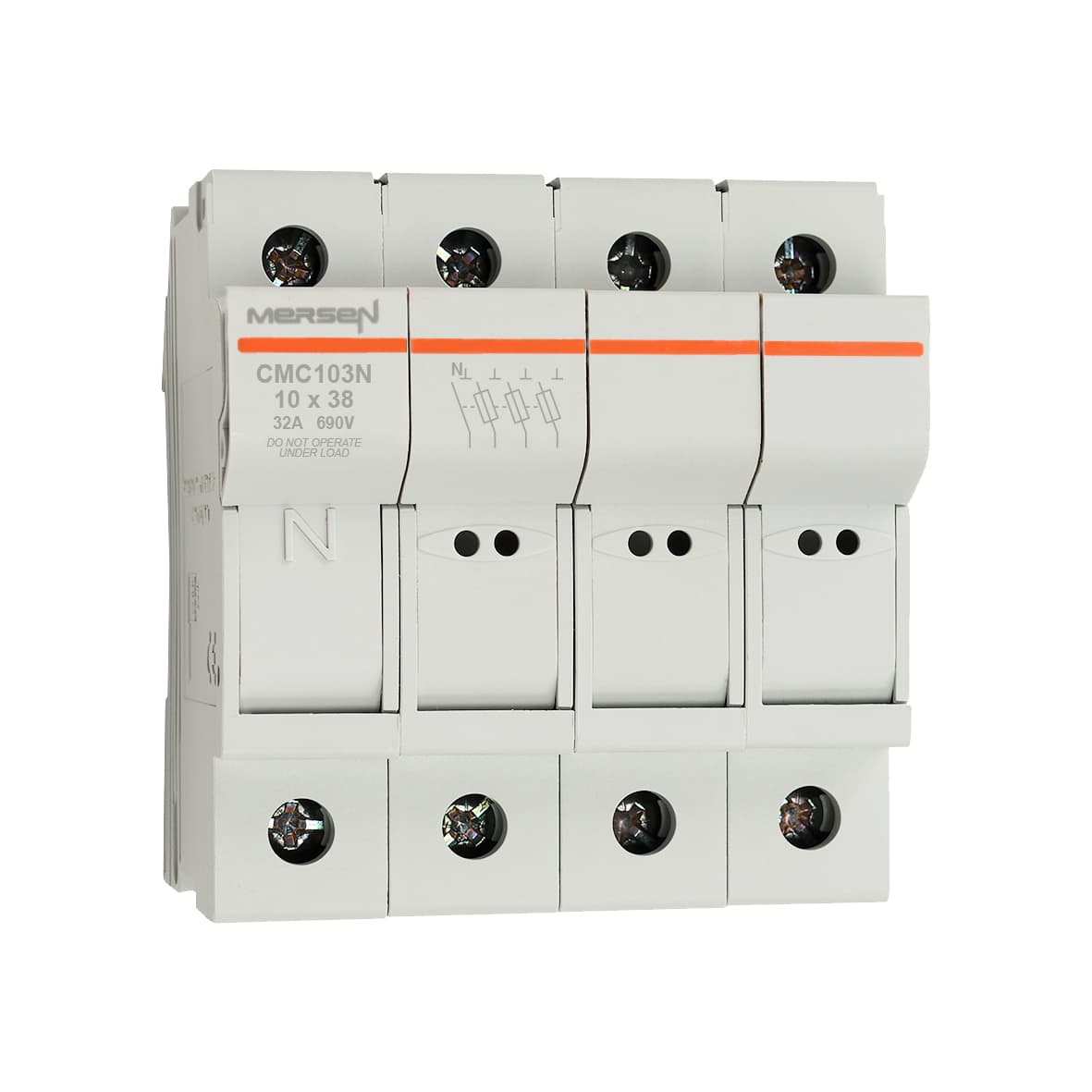 Mersen Y1062690 Y1062690 Mersen - Fuse Holder Modulostar® Size 10x38 IEC 690VAC 690VDC 3-Pole+N IP20 Mersen Y1062690 Y1062690 Mersen - Fuse Holder Modulostar® Size 10x38 IEC 690VAC 690VDC 3-Pole+N IP20