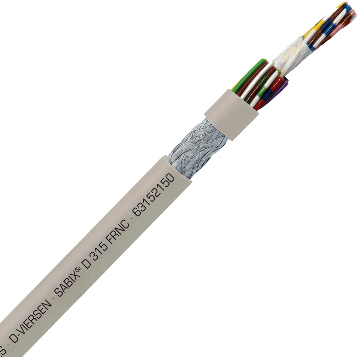 SAB 63152150 SABIX D 315 FRNC -20 AWG/21c, halogen-free flame retardant flexible SABIX data cable, CE, RoHS SAB 63152150 SABIX D 315 FRNC -20 AWG/21c, halogen-free flame retardant flexible SABIX data cable, CE, RoHS