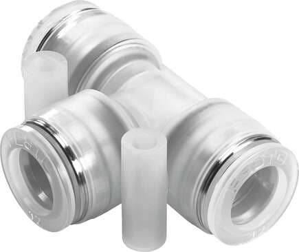 Festo 133113 push-in T-connector NPQP-T-Q10-E-FD-P10 Size: Standard, Nominal size: 6,7 mm, Container size: 10, Design structure: Push/pull principle, Temperature dependent operating pressure: -0,95 - 10 bar Festo 133113 push-in T-connector NPQP-T-Q10-E-FD-P10 Size: Standard, Nominal size: 6,7 mm, Container size: 10, Design structure: Push/pull principle, Temperature dependent operating pressure: -0,95 - 10 bar