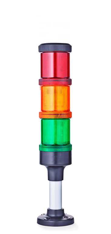 Auer Signal ECO60-Q01 ECO60-Q01, Signal Tower ECOmodul60, 24V AC/DC, preconfigured: YDC LED steady light red, YDC LED steady light amber, YDC LED steady light green, YMR Pole mount base, 100 mm, aluminium tube with plastic foot Auer Signal ECO60-Q01 ECO60-Q01, Signal Tower ECOmodul60, 24V AC/DC, preconfigured: YDC LED steady light red, YDC LED steady light amber, YDC LED steady light green, YMR Pole mount base, 100 mm, aluminium tube with plastic foot
