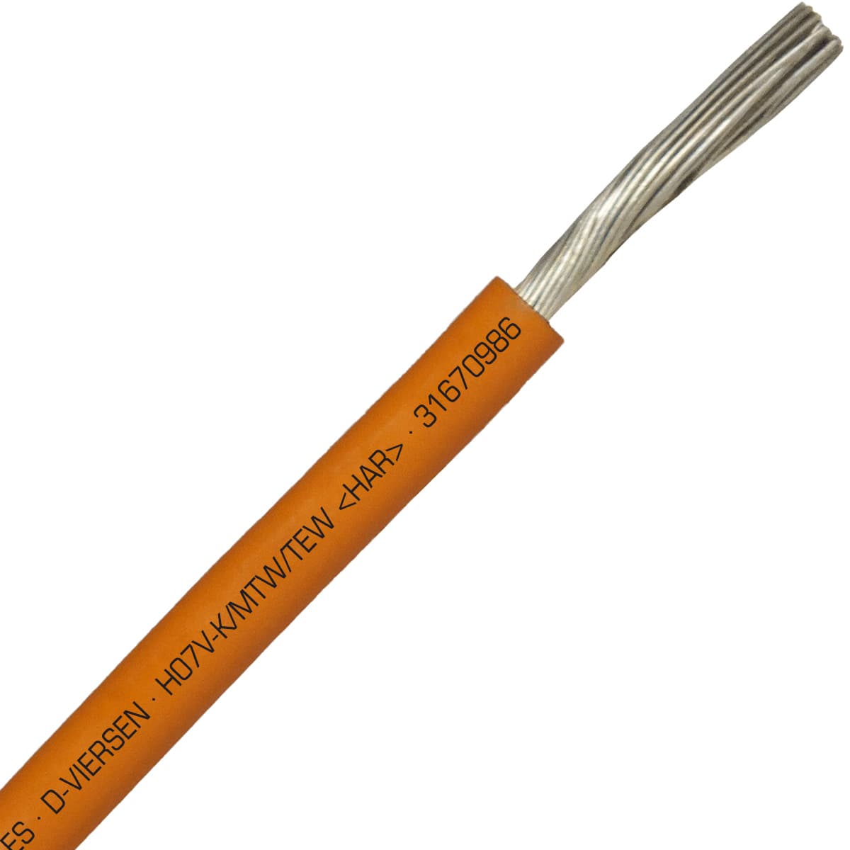 SAB 31670986 H07V-K/MTW/TEW- (HAR/UL/CSA/CE) - 12 AWG hook-up wire, Orange SAB 31670986 H07V-K/MTW/TEW- (HAR/UL/CSA/CE) - 12 AWG hook-up wire, Orange