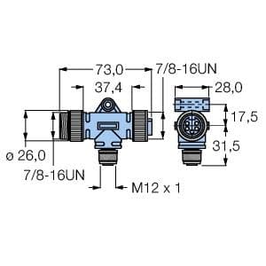 Turck RSM FKM RKM 57 RSM FKM RKM 57 Turck - RSM FKM RKM 57 Zweifachverteiler Turck RSM FKM RKM 57 RSM FKM RKM 57 Turck - RSM FKM RKM 57 Zweifachverteiler
