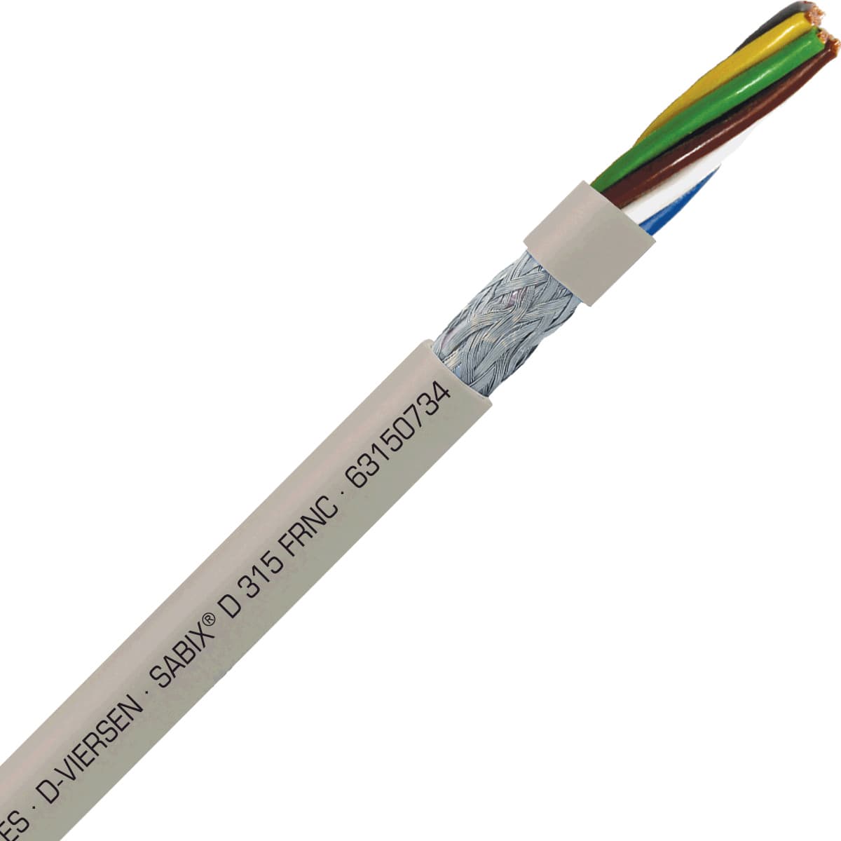 SAB 63150734 SABIX D 315 FRNC -22 AWG/7c, halogen-free flame retardant flexible SABIX data cable, CE, RoHS SAB 63150734 SABIX D 315 FRNC -22 AWG/7c, halogen-free flame retardant flexible SABIX data cable, CE, RoHS