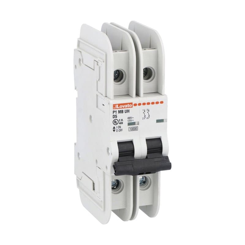 Lovato Electric P1MBUH2PD32 P1MBUH2PD32 Lovato - Miniature circuit breaker, 2P - 10kA. 2 modules, characteristic D, 32A Lovato Electric P1MBUH2PD32 P1MBUH2PD32 Lovato - Miniature circuit breaker, 2P - 10kA. 2 modules, characteristic D, 32A