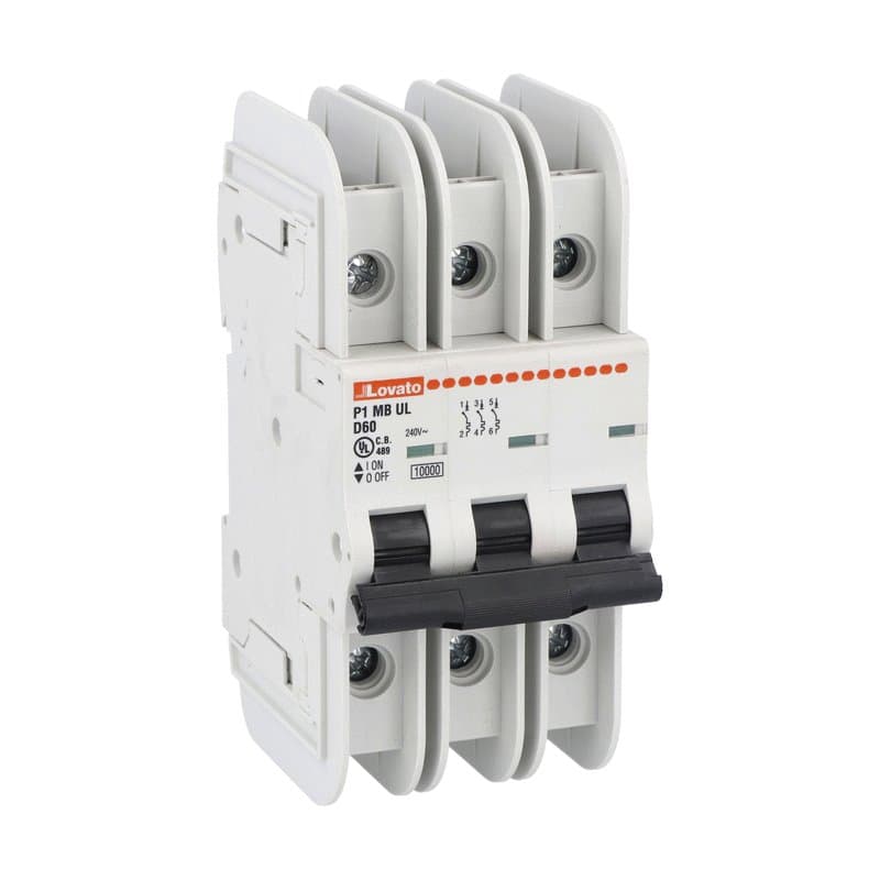 Lovato Electric P1MBUL3PD40 P1MBUL3PD40 Lovato - Miniature circuit breaker, 3P - 10kA. 3 modules, characteristic D, 40A Lovato Electric P1MBUL3PD40 P1MBUL3PD40 Lovato - Miniature circuit breaker, 3P - 10kA. 3 modules, characteristic D, 40A