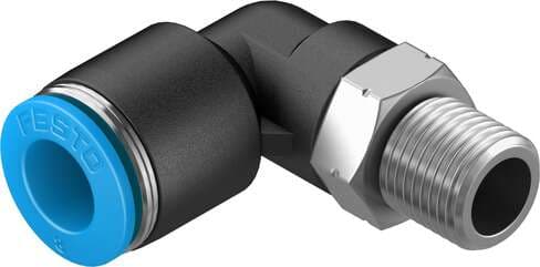 Festo 130730 push-in L-fitting QSL-1/8-8-50 360° orientable, male thread with external hexagon. Size: Standard, Nominal size: 6 mm, Type of seal on screw-in stud: coating, Assembly position: Any, Container size: 50 Festo 130730 push-in L-fitting QSL-1/8-8-50 360° orientable, male thread with external hexagon. Size: Standard, Nominal size: 6 mm, Type of seal on screw-in stud: coating, Assembly position: Any, Container size: 50
