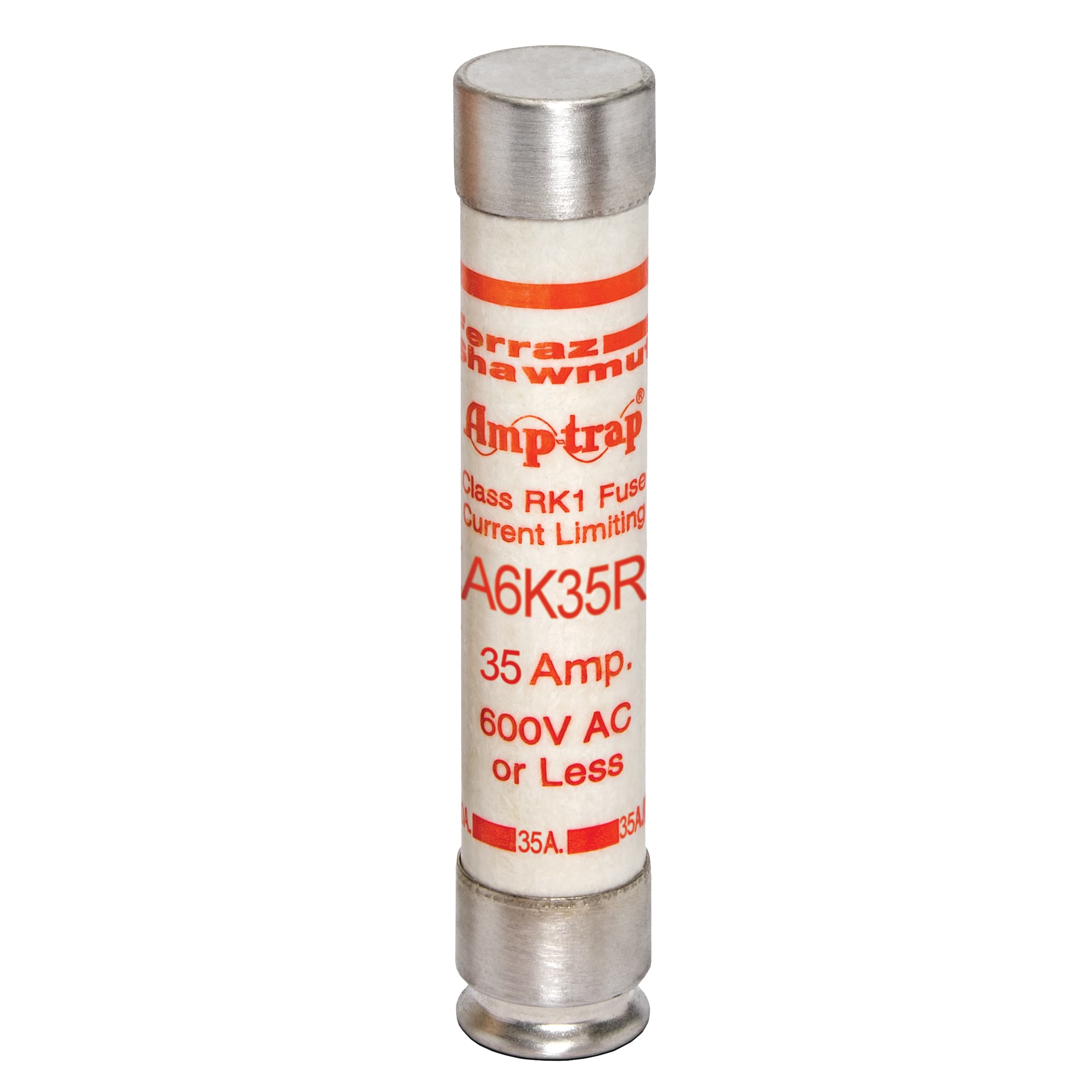 Mersen A6K35R A6K35R Mersen - Fuse A6K-R - Class RK1 - Fast-Acting 600VAC 300VDC 35A Ferrule Amp-Trap® Mersen A6K35R A6K35R Mersen - Fuse A6K-R - Class RK1 - Fast-Acting 600VAC 300VDC 35A Ferrule Amp-Trap®