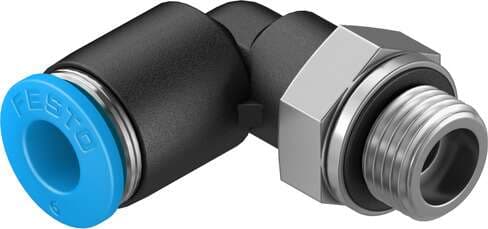Festo 186117 push-in L-fitting QSL-G1/8-6 360° orientable, male thread with external hexagon. Size: Standard, Nominal size: 4,2 mm, Type of seal on screw-in stud: Sealing ring, Assembly position: Any, Container size: 10 Festo 186117 push-in L-fitting QSL-G1/8-6 360° orientable, male thread with external hexagon. Size: Standard, Nominal size: 4,2 mm, Type of seal on screw-in stud: Sealing ring, Assembly position: Any, Container size: 10