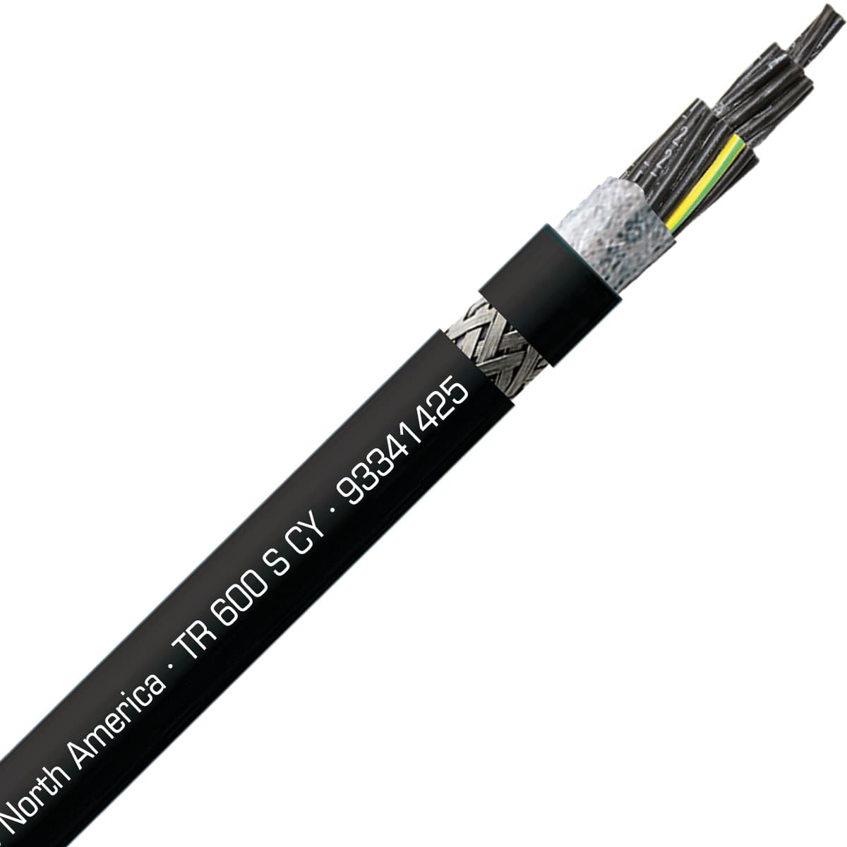 SAB 93341425 TR 600 S CY - 14 AWG/25c, shielded oil resistant flexible exposed run tray cable,UL, CSA, WTTC, CE RoHS SAB 93341425 TR 600 S CY - 14 AWG/25c, shielded oil resistant flexible exposed run tray cable,UL, CSA, WTTC, CE RoHS