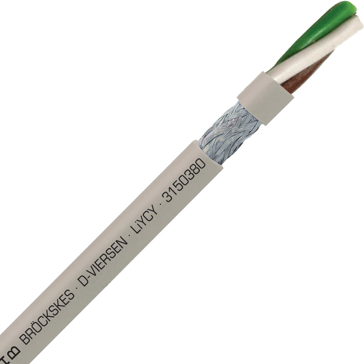 SAB 3150380 LiYCY - 18 AWG/3c, shielded multi-conductor signal and control PVC cable with DIN color code SAB 3150380 LiYCY - 18 AWG/3c, shielded multi-conductor signal and control PVC cable with DIN color code