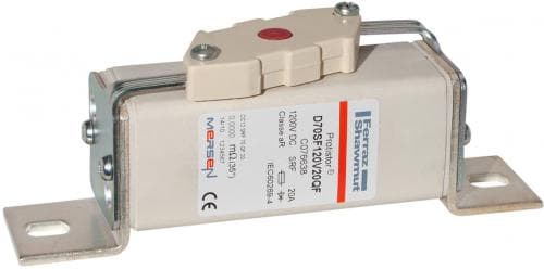 Mersen C076638 C076638 Mersen - Square Body High-Speed Fuse Protistor® Size 70 aR 1200VDC IEC 20A With Striker L Brackets Mersen C076638 C076638 Mersen - Square Body High-Speed Fuse Protistor® Size 70 aR 1200VDC IEC 20A With Striker L Brackets