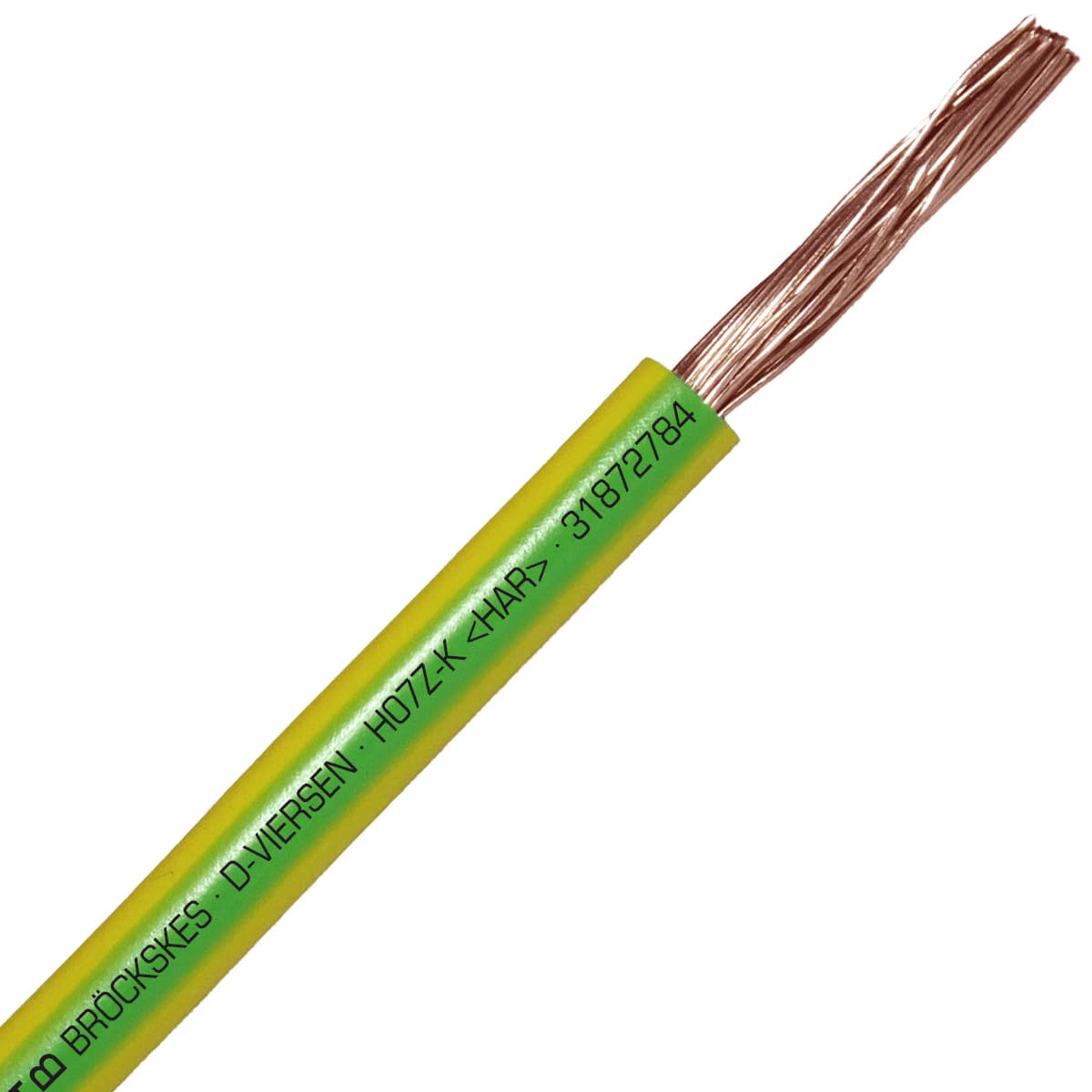 SAB 31872784 H07Z-K (HAR/CE) - 14 AWG halogen-free hook-up wire, Green/Yellow SAB 31872784 H07Z-K (HAR/CE) - 14 AWG halogen-free hook-up wire, Green/Yellow
