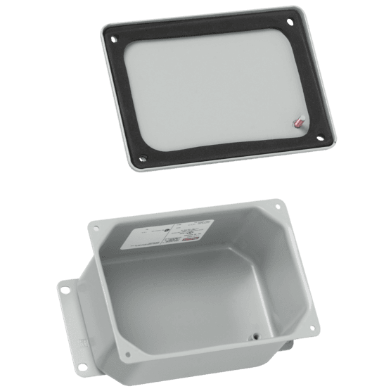 Hoffman A445DSC Flat and Dome Screw Cover, Contoured, Type 4, 3.50x4.00x3.75, Gray, Steel Hoffman A445DSC Flat and Dome Screw Cover, Contoured, Type 4, 3.50x4.00x3.75, Gray, Steel