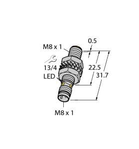 Turck BI2-M08K-AP6X-V1131 BI2-M08K-AP6X-V1131 Turck - BI2-M08K-AP6X-V1131 Inductive Sensor, With Increased Switching Distance Turck BI2-M08K-AP6X-V1131 BI2-M08K-AP6X-V1131 Turck - BI2-M08K-AP6X-V1131 Inductive Sensor, With Increased Switching Distance