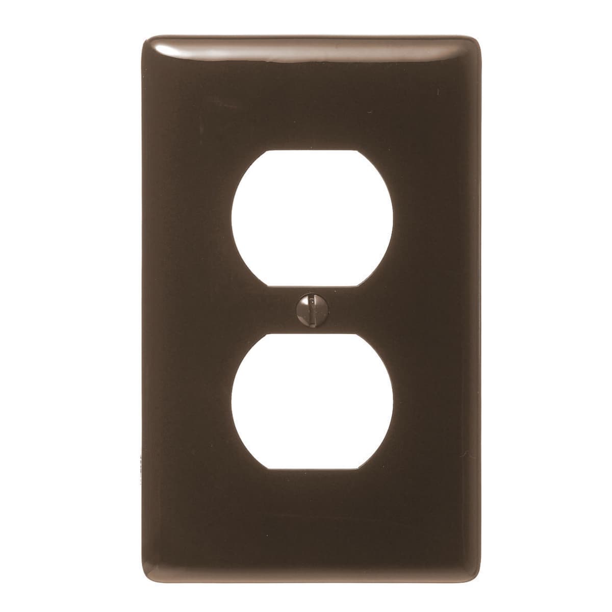 Hubbell NP8 Twist-Lock® Devices, Wallplates, 1-Gang, Accessories for 15 Amp  2 and 3 Wire Devices, Nylon, smooth, Brown  ; Used with Duplex Receptacles ; Standard Size is 1/8" larger to give you extra coverage to hide rough box openingsCurved corners for improved aes Hubbell NP8 Twist-Lock® Devices, Wallplates, 1-Gang, Accessories for 15 Amp  2 and 3 Wire Devices, Nylon, smooth, Brown  ; Used with Duplex Receptacles ; Standard Size is 1/8" larger to give you extra coverage to hide rough box openingsCurved corners for improved aes