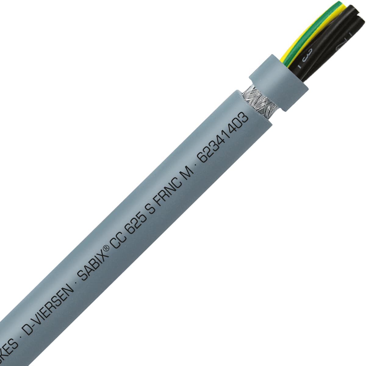 SAB 62341403 SABIX CC 625 S FRNC M - 14 AWG/3c, shielded halogen-free flame retardant flexible control cable, UL, CSA, CE, RoHS SAB 62341403 SABIX CC 625 S FRNC M - 14 AWG/3c, shielded halogen-free flame retardant flexible control cable, UL, CSA, CE, RoHS