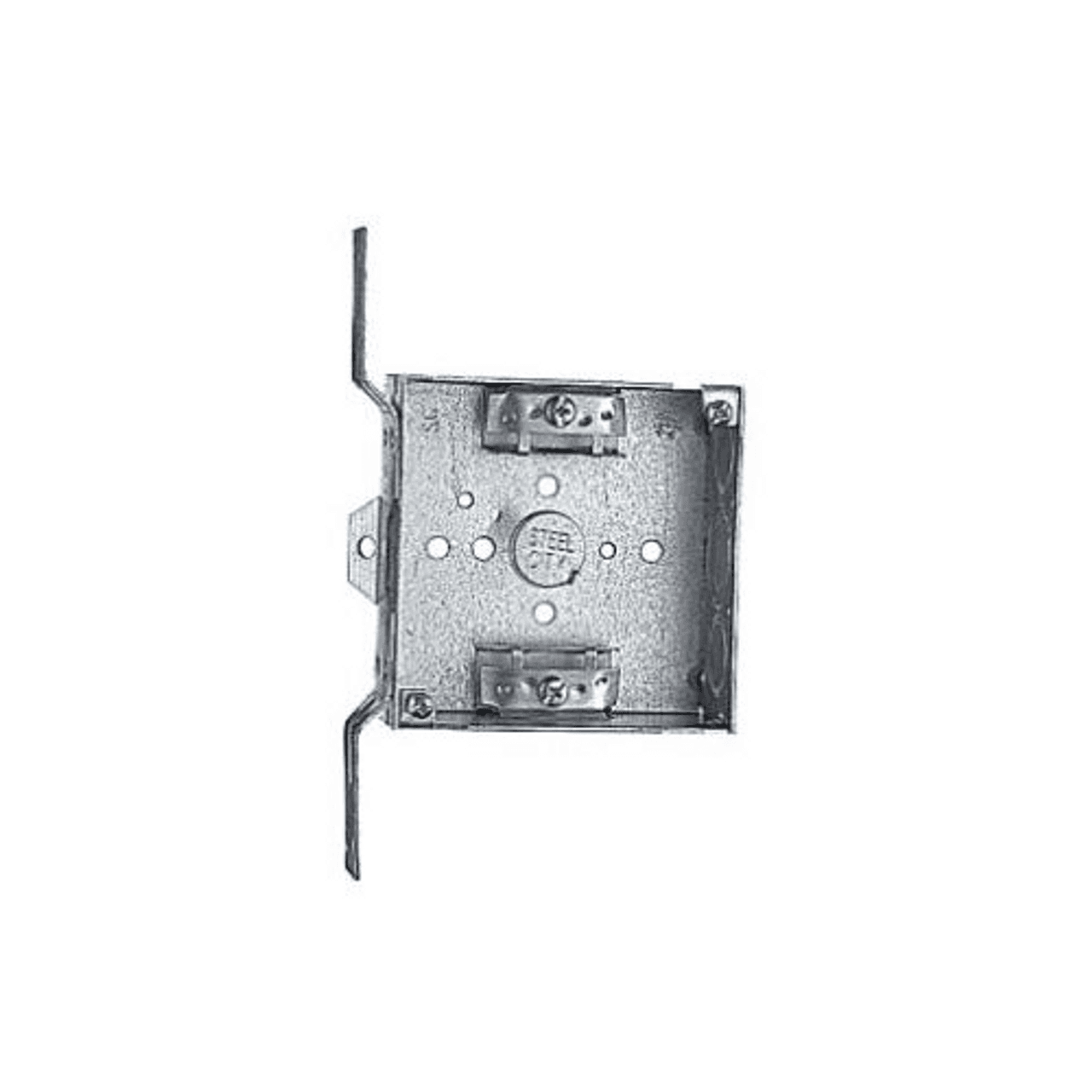 Thomas & Betts 52151-CV-3/4 4" x 1-1/2" x 4", 21 Cu Inch, 11-Knockout, Silver Pre-Galvanized Steel, Electrical Square Outlet Box with CV Bracket Thomas & Betts 52151-CV-3/4 4" x 1-1/2" x 4", 21 Cu Inch, 11-Knockout, Silver Pre-Galvanized Steel, Electrical Square Outlet Box with CV Bracket