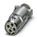 Phoenix Contact 1636091 HEAVYCON EMC connector, socket version, 4-pos., for connecting shielded conductors with 3 - 9.5 mm external conductor diameter. For use in the HC-M-02-EMC-F plastic module Phoenix Contact 1636091 HEAVYCON EMC connector, socket version, 4-pos., for connecting shielded conductors with 3 - 9.5 mm external conductor diameter. For use in the HC-M-02-EMC-F plastic module
