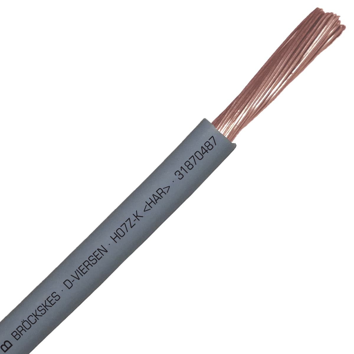 SAB 31870487 H07Z-K (HAR/CE) - 10 AWG halogen-free hook-up wire, Gray SAB 31870487 H07Z-K (HAR/CE) - 10 AWG halogen-free hook-up wire, Gray