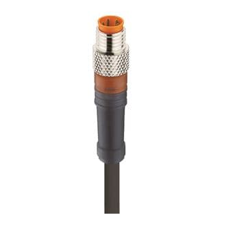 Belden 19224 M8 Standard Sensor/Actuator Single-Ended Cordset: Male, straight, 4-pin, A-coded, translucent body, 30 V AC/DC, 2 A; PUR black cable, 4-wires, 0.14 mm², RSMV 4-329/1 M, 1 m Belden 19224 M8 Standard Sensor/Actuator Single-Ended Cordset: Male, straight, 4-pin, A-coded, translucent body, 30 V AC/DC, 2 A; PUR black cable, 4-wires, 0.14 mm², RSMV 4-329/1 M, 1 m