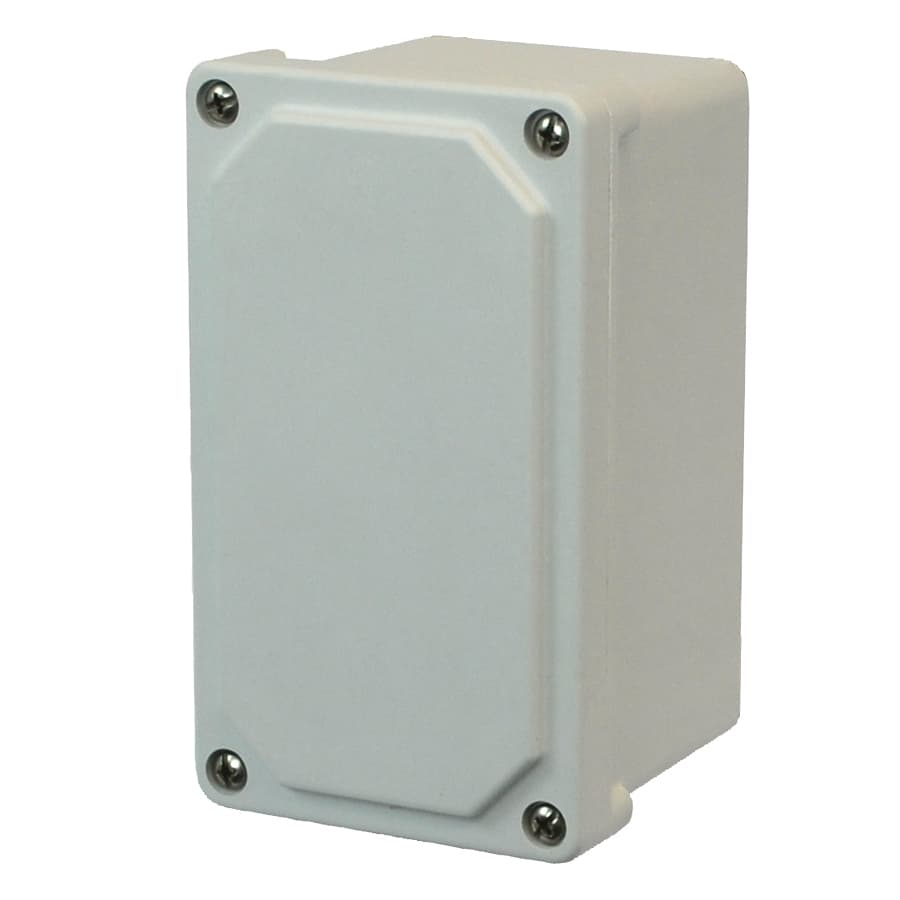 Allied Moulded Products AM743SF 7"x4"x3" AM Series fiberglass small junction box with 4-screw lift-off cover Allied Moulded Products AM743SF 7"x4"x3" AM Series fiberglass small junction box with 4-screw lift-off cover