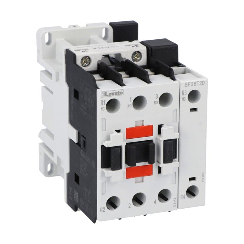 Lovato Electric BF26T2D125 BF26T2D125 Lovato - Four-pole contactor, IEC operating current Ith (AC1) = 45A, DC coil, 125VDC, 2NO and 2NC Lovato Electric BF26T2D125 BF26T2D125 Lovato - Four-pole contactor, IEC operating current Ith (AC1) = 45A, DC coil, 125VDC, 2NO and 2NC