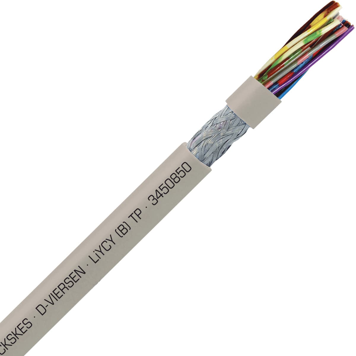 SAB 3450850 LiYCY (B) TP - 20 AWG/8pr, shielded multi-paired signal and control PVC cable with DIN color code SAB 3450850 LiYCY (B) TP - 20 AWG/8pr, shielded multi-paired signal and control PVC cable with DIN color code