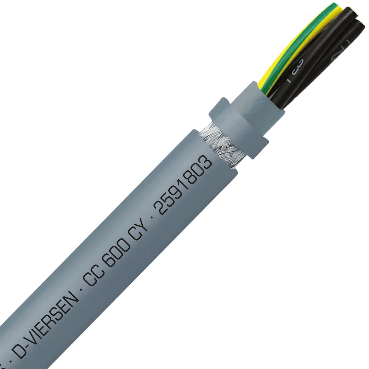 SAB 2591803 CC 600 CY - 18 AWG/3c, shielded oil resistant PVC flexible control cable, 600V, UL, CSA, VDE, CE, RoHS SAB 2591803 CC 600 CY - 18 AWG/3c, shielded oil resistant PVC flexible control cable, 600V, UL, CSA, VDE, CE, RoHS