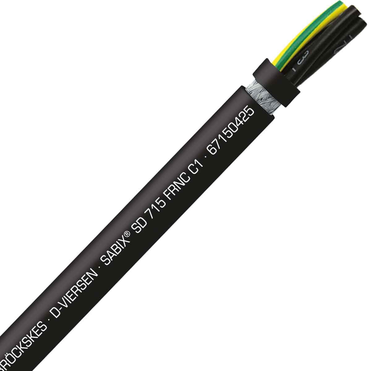 SAB 67150425 SABIX SD 715 C FRNC C1 - 24 AWG/4c, shielded halogen-free flame retardant continuous flex data cable, CE, RoHS SAB 67150425 SABIX SD 715 C FRNC C1 - 24 AWG/4c, shielded halogen-free flame retardant continuous flex data cable, CE, RoHS