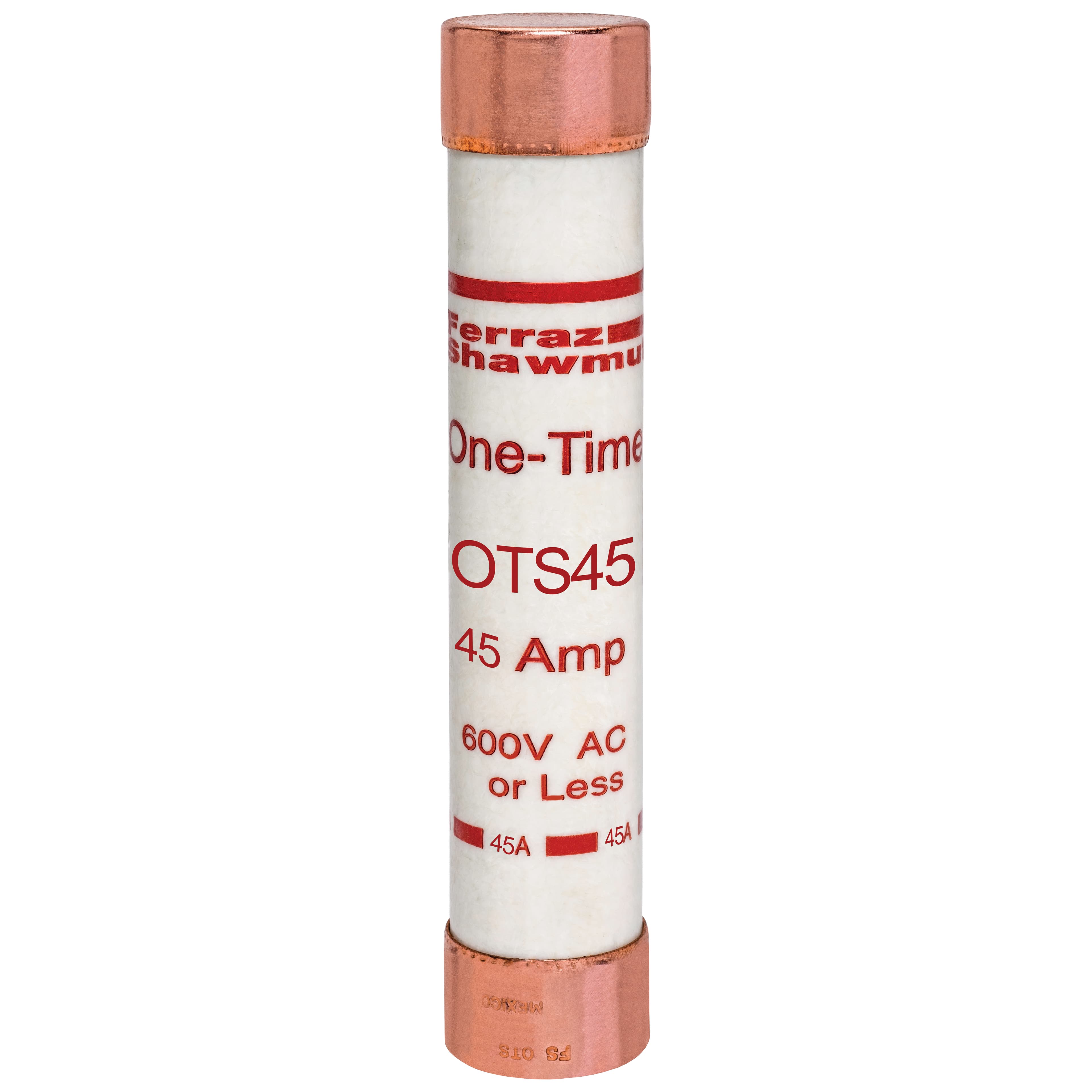 Mersen OTS45 OTS45 Mersen - Fuse OTS - Class K5 - Fast-Acting 600VAC 300VDC 45A Ferrule Amp-Trap® Mersen OTS45 OTS45 Mersen - Fuse OTS - Class K5 - Fast-Acting 600VAC 300VDC 45A Ferrule Amp-Trap®