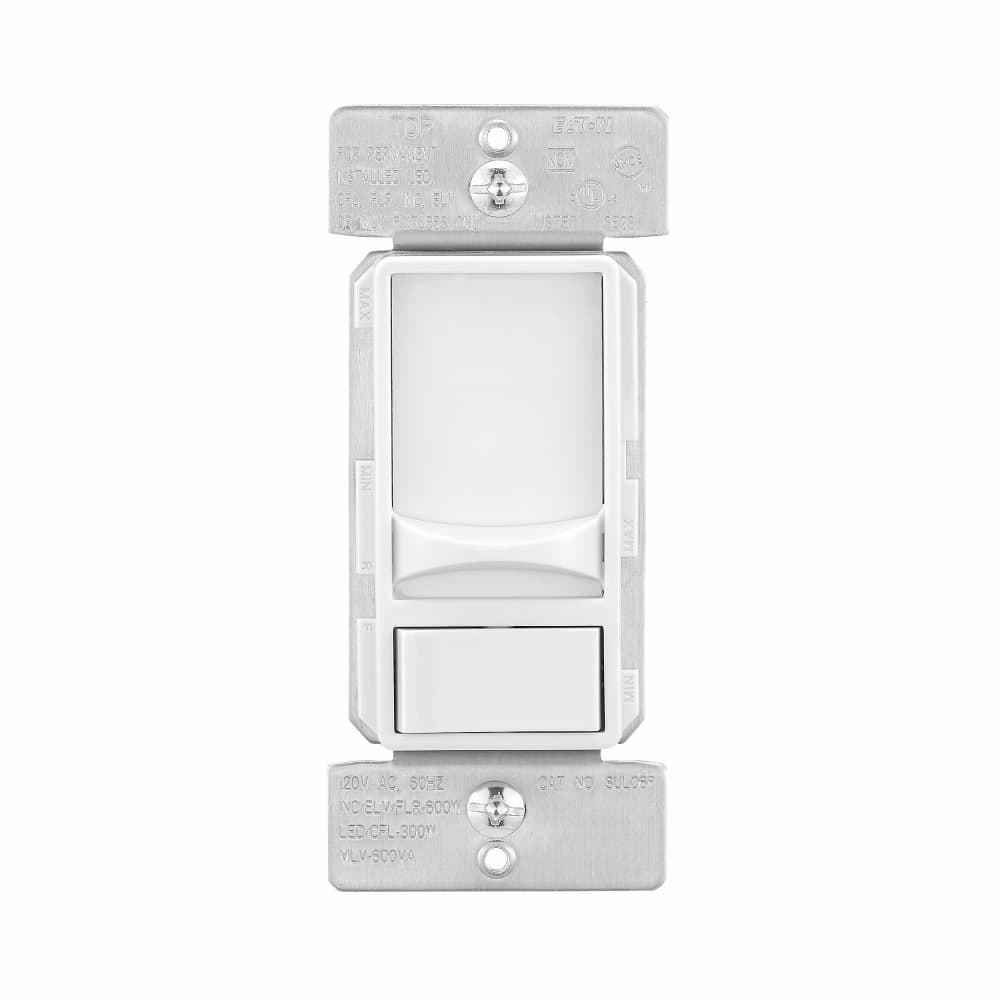 Eaton SUL06P-W-KB-L SUL06P-W-KB-L Eaton - Eaton slide dimmer, 300W LED-600W Halogen, #14 -12 AWG, Residential/ Light Commercial, Flush, 277V, White , 72 Hz, Mark 10 Flourescent, Single-pole, Three-way, 1,2,3+, Single-phase, Back and side wire, Polycarbonate, 300W - 600W 319281 Eaton SUL06P-W-KB-L SUL06P-W-KB-L Eaton - Eaton slide dimmer, 300W LED-600W Halogen, #14 -12 AWG, Residential/ Light Commercial, Flush, 277V, White , 72 Hz, Mark 10 Flourescent, Single-pole, Three-way, 1,2,3+, Single-phase, Back and side wire, Polycarbonate, 300W - 600W 319281