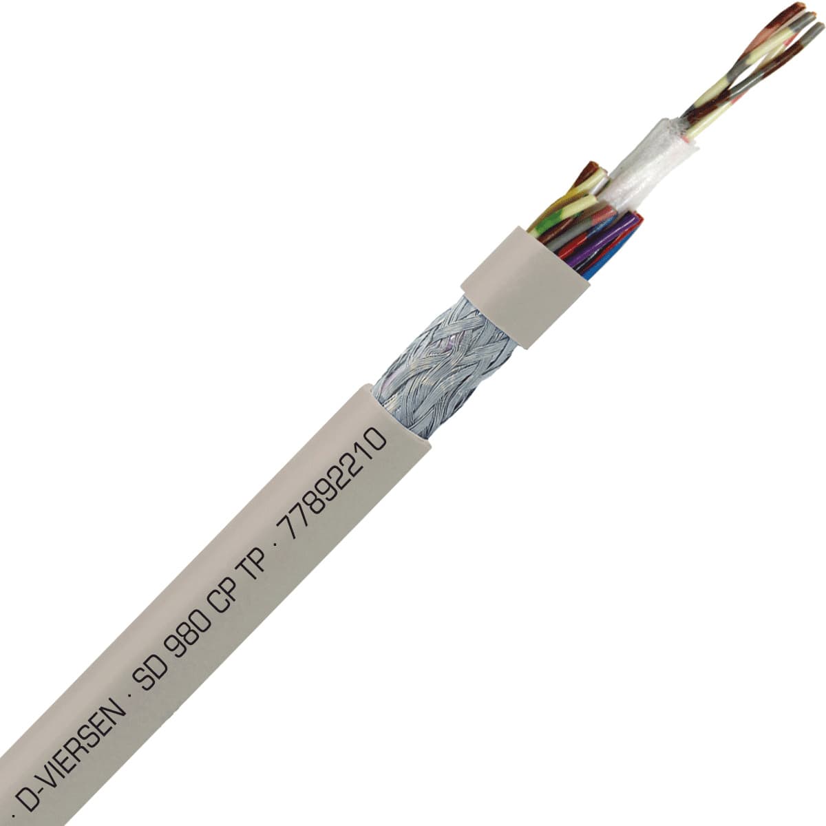 SAB 77892210 SD 980 CP TP - 22 AWG/10pr, shielded halogen-free continuous flex heavy duty PUR data cable, UL, CSA, CE, RoHS SAB 77892210 SD 980 CP TP - 22 AWG/10pr, shielded halogen-free continuous flex heavy duty PUR data cable, UL, CSA, CE, RoHS