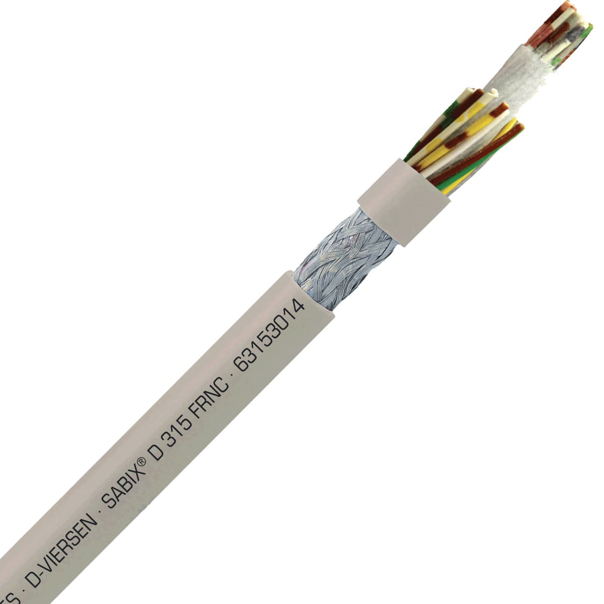 SAB 63153014 SABIX D 315 FRNC -26 AWG/30c, halogen-free flame retardant flexible SABIX data cable, CE, RoHS SAB 63153014 SABIX D 315 FRNC -26 AWG/30c, halogen-free flame retardant flexible SABIX data cable, CE, RoHS