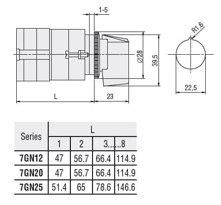 Lovato Electric 7GN2006U11 7GN2006U11 Lovato - Rotary cam switch 7GN series, ON-OFF switch 2 poles 20A, for front mounting with black handle without front plate for hole dia: 22mm fixing Lovato Electric 7GN2006U11 7GN2006U11 Lovato - Rotary cam switch 7GN series, ON-OFF switch 2 poles 20A, for front mounting with black handle without front plate for hole dia: 22mm fixing