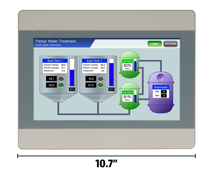 Maple Systems HMI5102L 10.1" Advanced HMI, 1 Ethernet Port, 1 USB Port, 2 Serial Port, High Resolution Display, Light Grey Maple Systems HMI5102L 10.1" Advanced HMI, 1 Ethernet Port, 1 USB Port, 2 Serial Port, High Resolution Display, Light Grey