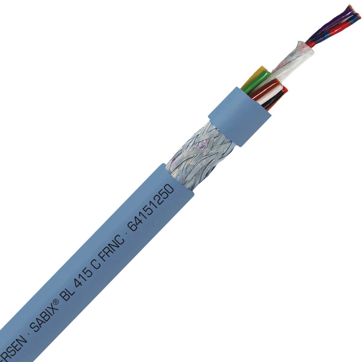 SAB 64151250 SABIX BL 415 C FRNC - 20 AWG/12c, shielded halogen-free flame retardant data cable, DNV-GL, CE, RoHS SAB 64151250 SABIX BL 415 C FRNC - 20 AWG/12c, shielded halogen-free flame retardant data cable, DNV-GL, CE, RoHS