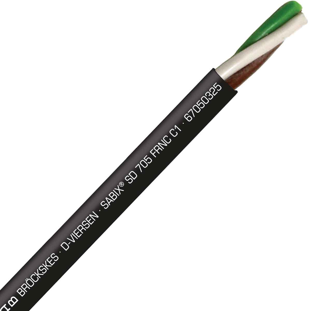 SAB 67050325 SABIX SD 705 FRNC C1 -24 AWG/3c, halogen-free flame retardant continuous flex data cable, CE, RoHS SAB 67050325 SABIX SD 705 FRNC C1 -24 AWG/3c, halogen-free flame retardant continuous flex data cable, CE, RoHS