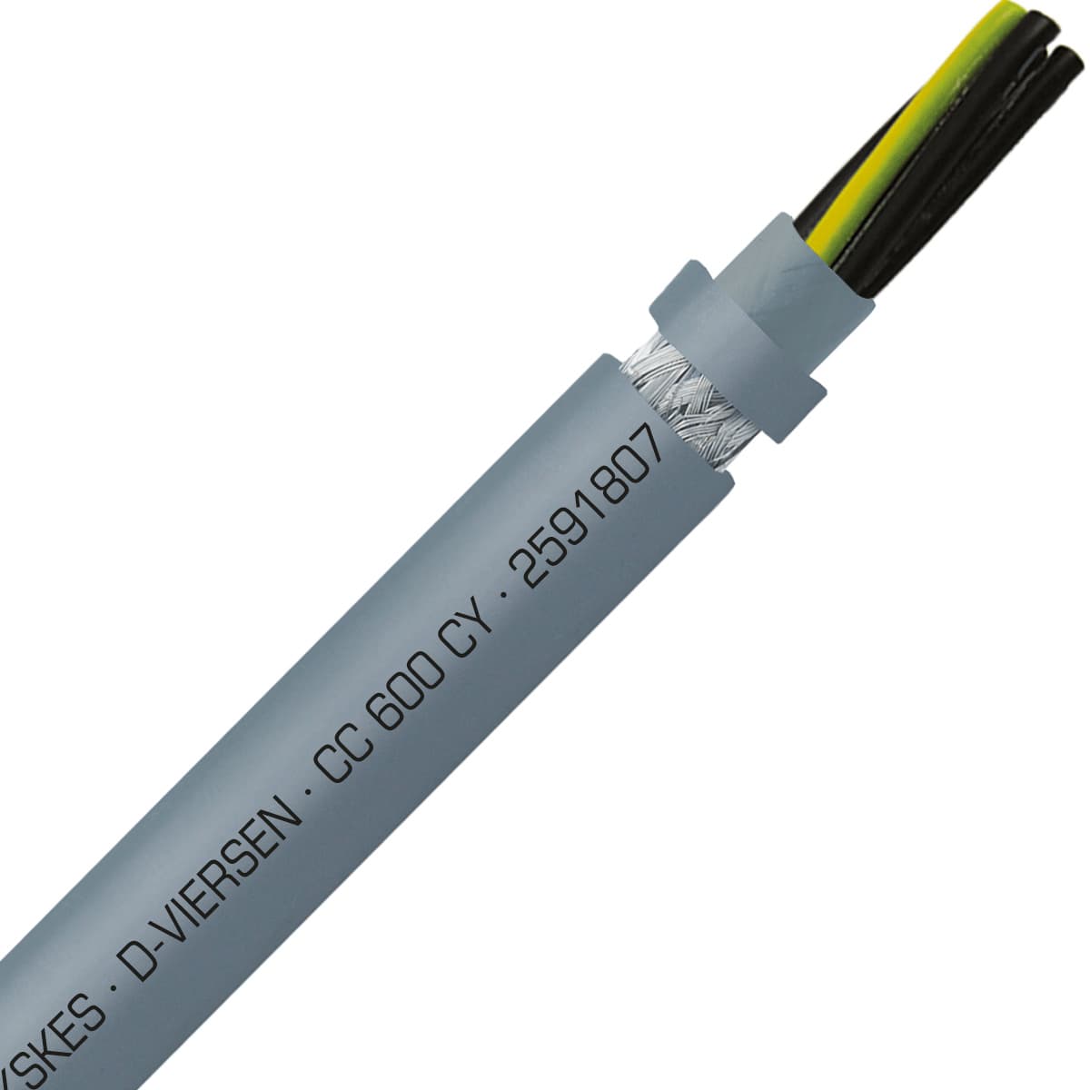 SAB 2591807 CC 600 CY - 18 AWG/7c, shielded oil resistant PVC flexible control cable, 600V, UL, CSA, VDE, CE, RoHS SAB 2591807 CC 600 CY - 18 AWG/7c, shielded oil resistant PVC flexible control cable, 600V, UL, CSA, VDE, CE, RoHS
