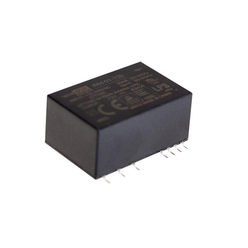 MEAN WELL IRM-01-15S AC-DC Single Output Encapsulated power supply; Input 85-305Vac; Output 15Vdc at 0.067A; SMD; miniature size MEAN WELL IRM-01-15S AC-DC Single Output Encapsulated power supply; Input 85-305Vac; Output 15Vdc at 0.067A; SMD; miniature size