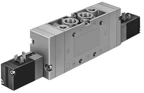 Festo 15345 solenoid valve MVH-5/3B-3/8-S-B With solenoid coil and manual override, without plug socket. Valve function: 5/3 pressurised, Type of actuation: electrical, Width: 40 mm, Standard nominal flow rate: 2600 l/min, Operating pressure: -0,9 - 10 bar Festo 15345 solenoid valve MVH-5/3B-3/8-S-B With solenoid coil and manual override, without plug socket. Valve function: 5/3 pressurised, Type of actuation: electrical, Width: 40 mm, Standard nominal flow rate: 2600 l/min, Operating pressure: -0,9 - 10 bar