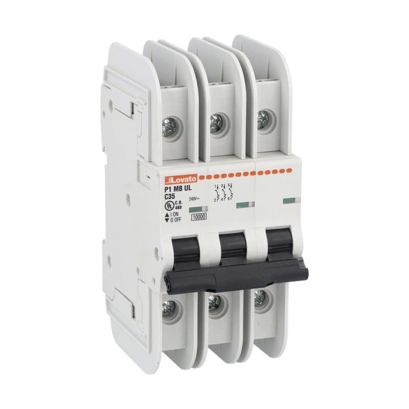 Lovato Electric P1MBUL3PC40 P1MBUL3PC40 Lovato - Miniature circuit breaker, 3P - 10kA. 3 modules, characteristic C, 40A Lovato Electric P1MBUL3PC40 P1MBUL3PC40 Lovato - Miniature circuit breaker, 3P - 10kA. 3 modules, characteristic C, 40A